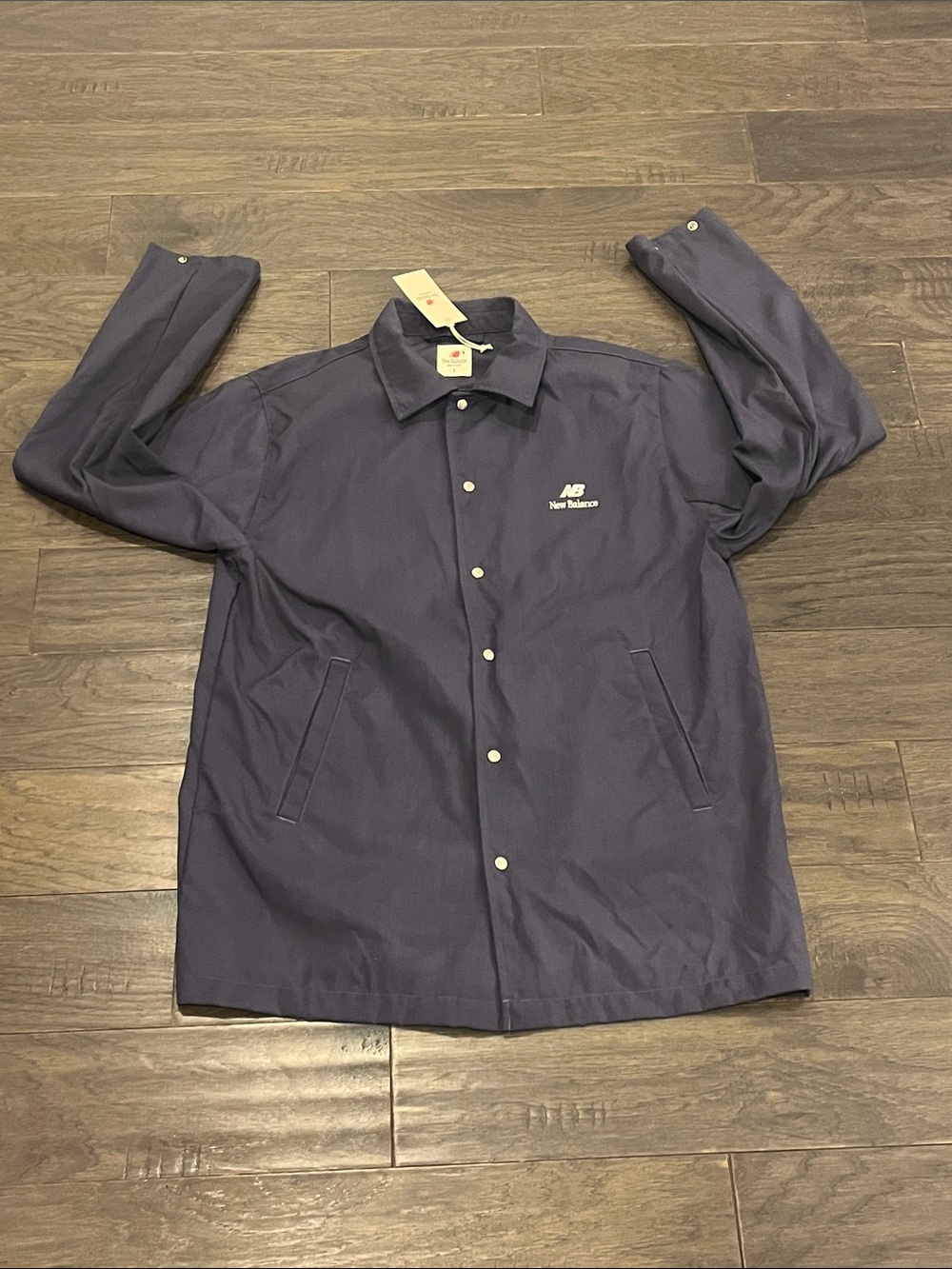 New Balance Made in USA Woven Nylon Shirt Jacket new Mens Size Small